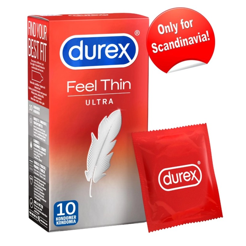 Durex Feel Thin - Prezerwatywy 20% Cieńsze 10szt